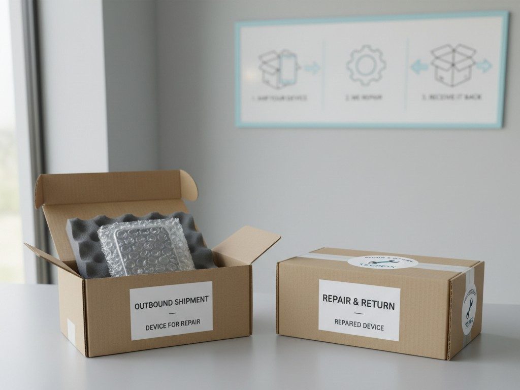 Pakete zum reparieren und zurücksenden.